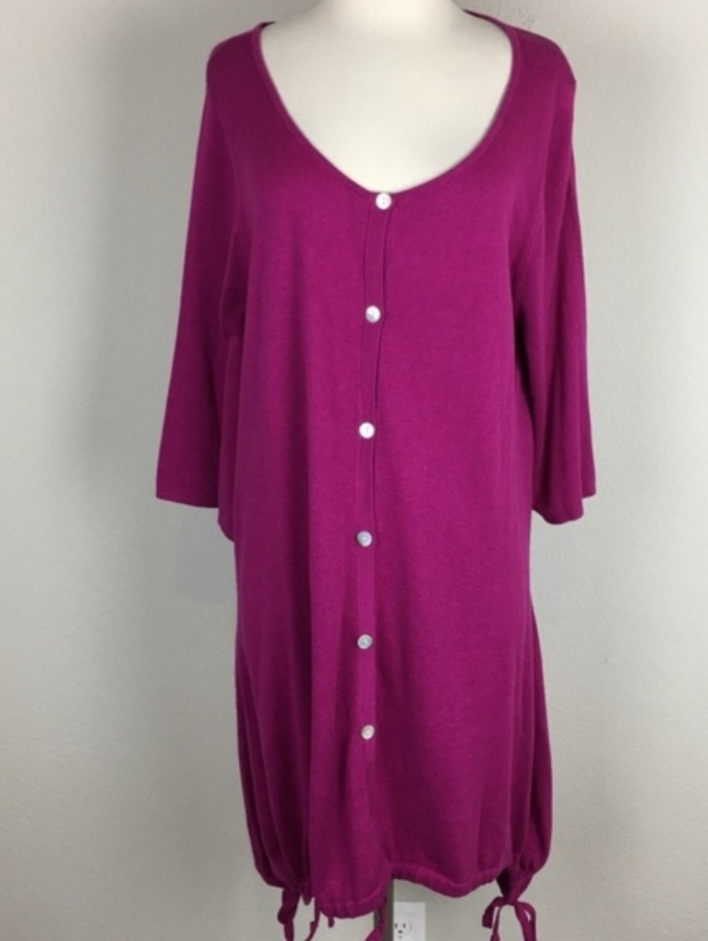 bryn Walker Knit Cotton Button Front Tunic